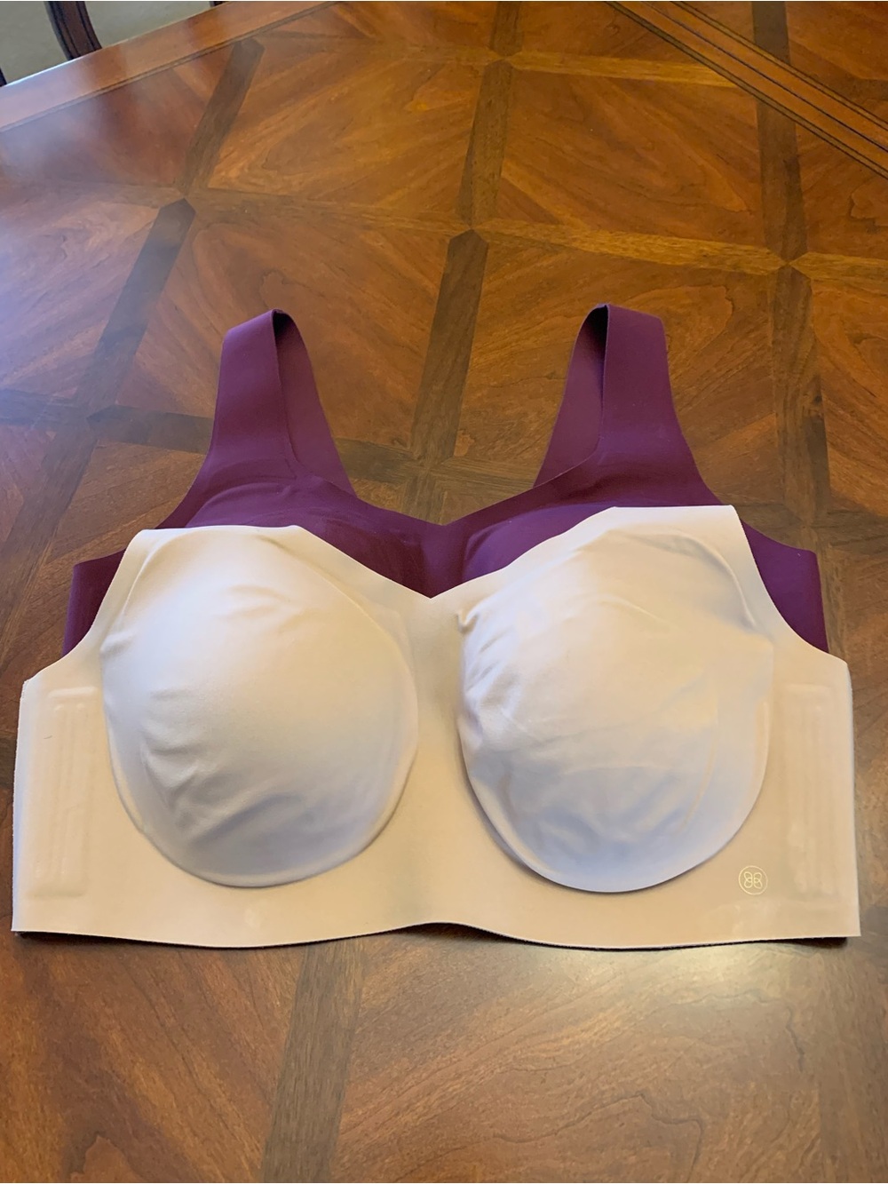 Honeylove Softform bras in Fig and Sand. Size XL - 38D/DD(E)